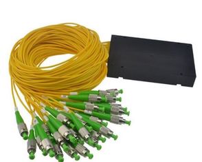 conector GPON EPON do divisor FC APC FC UPC do PLC da fibra ótica do ABS 1X64 de 1m