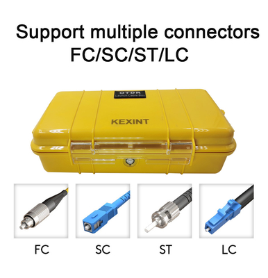 Manutenção programada exterior 1310/1550nm do conector 1km da ferramenta SC/APC LC/APC da fibra ótica da caixa do cabo do lançamento de OTDR